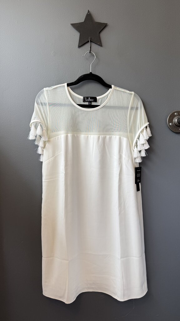 Fringe Sleeve Shift Dress