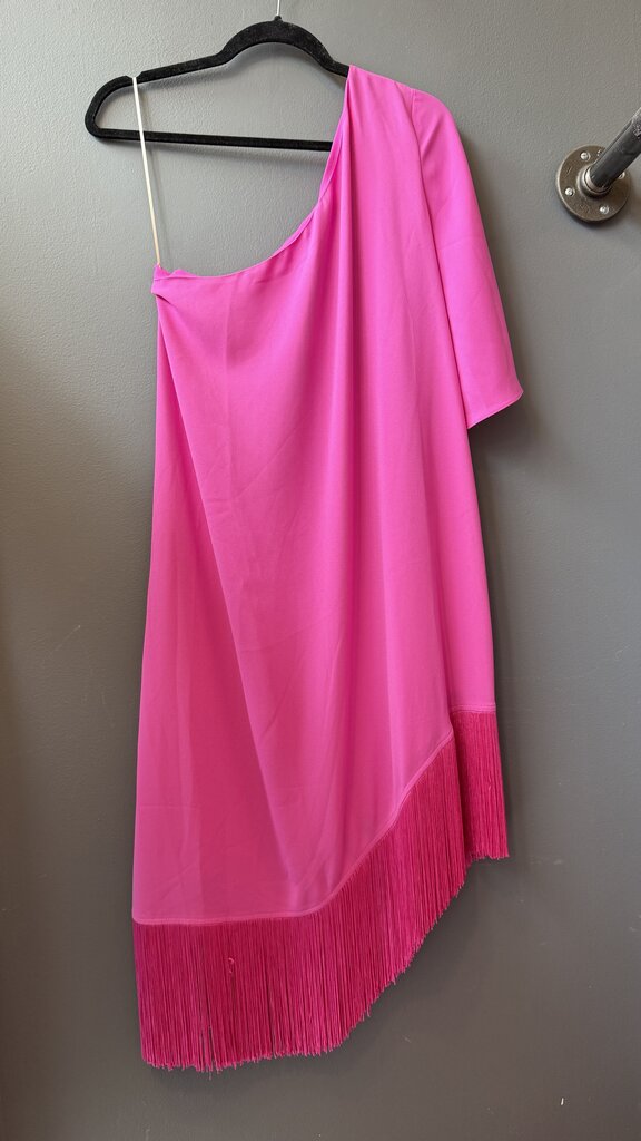 Fringe Hem Cocoon Dress