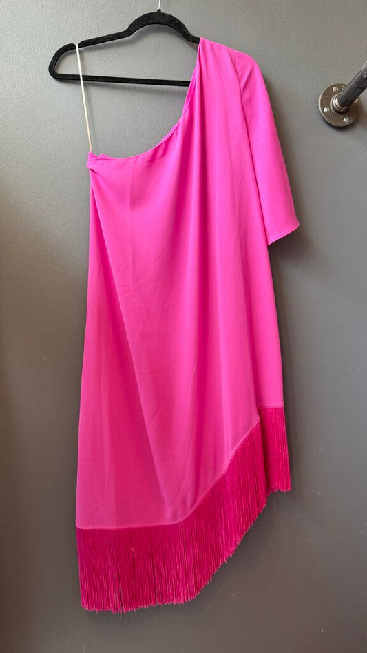 Fringe Hem Cocoon Dress