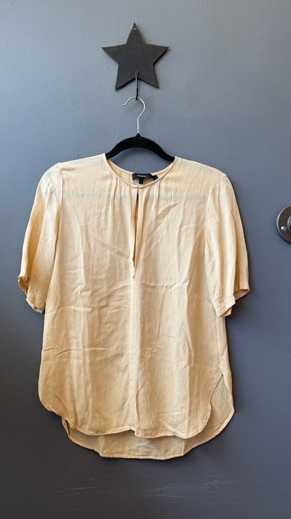 Silk Keyhole Sleeveless Blouse
