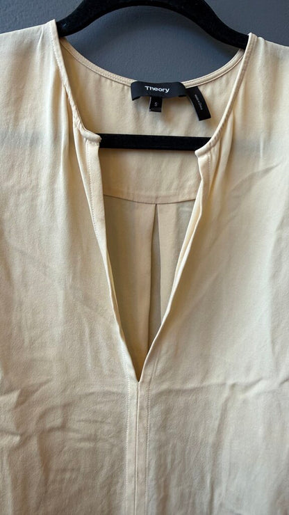 Silk Keyhole Sleeveless Blouse