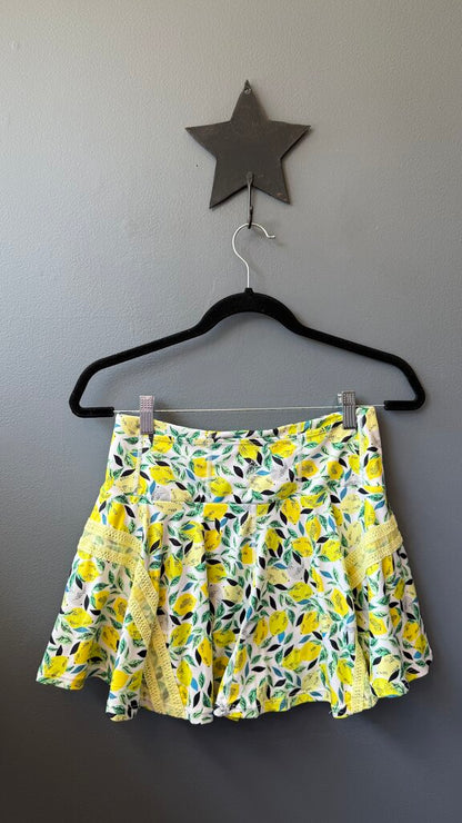 Lemon Print Flouncy Skort