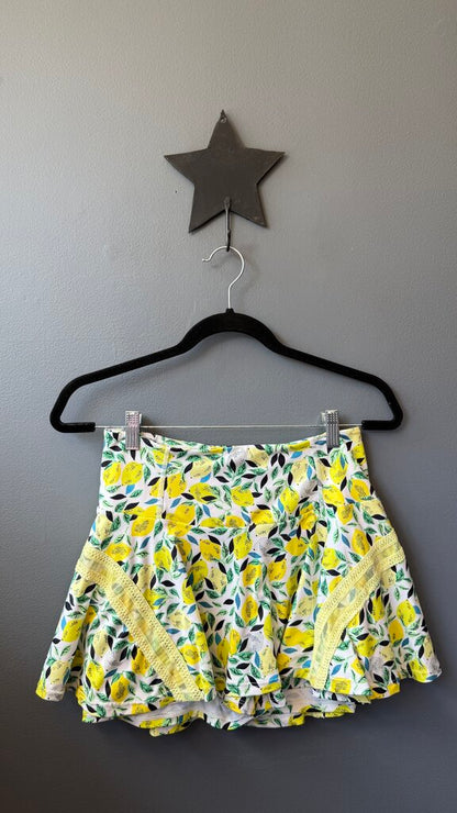 Lemon Print Flouncy Skort