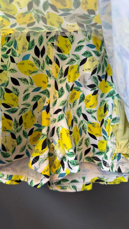 Lemon Print Flouncy Skort
