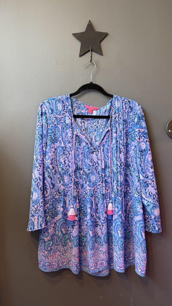 Pintuck Tassel Blouse
