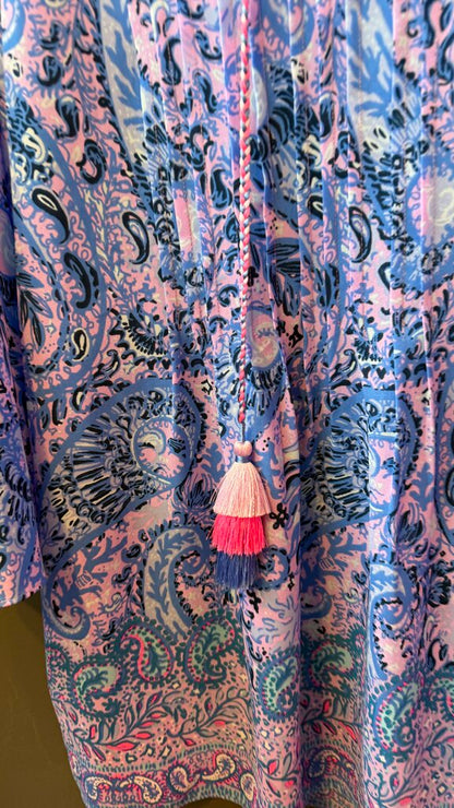 Pintuck Tassel Blouse