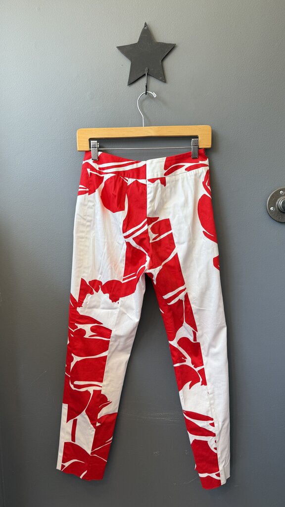 Tropical Print Tapered Pants