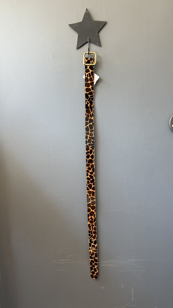 Leopard Ponyhair Belt