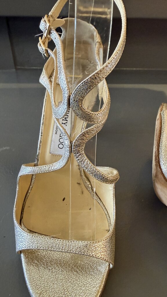 Silver Lang 100 Strappy Heels
