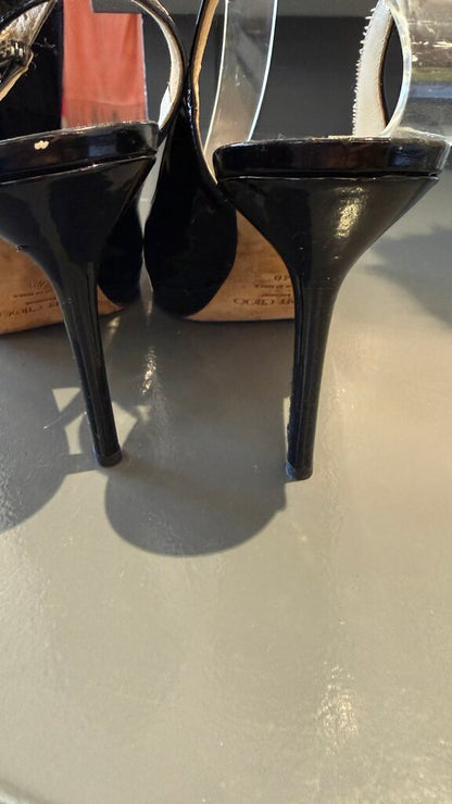 Patent Peeptoe Slingback 110 Heels
