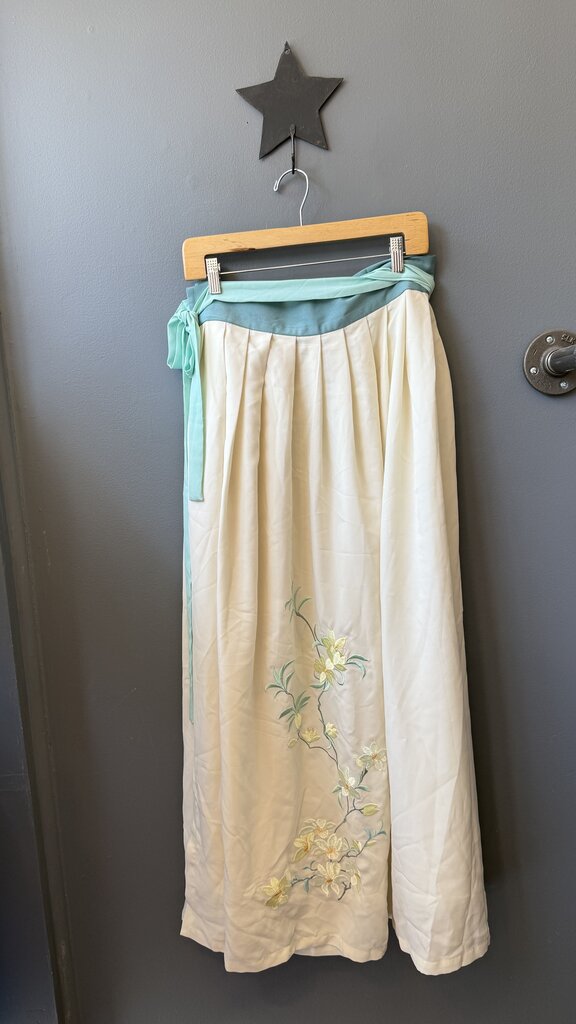 Chinese Wrap Maxi Skirt