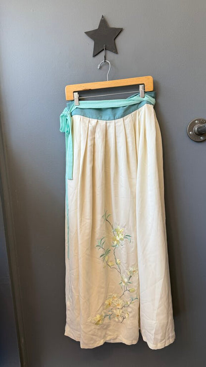 Chinese Wrap Maxi Skirt