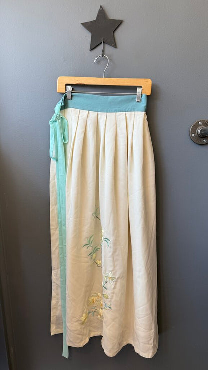 Chinese Wrap Maxi Skirt