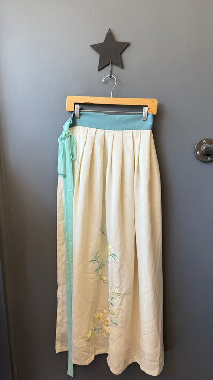 Chinese Wrap Maxi Skirt