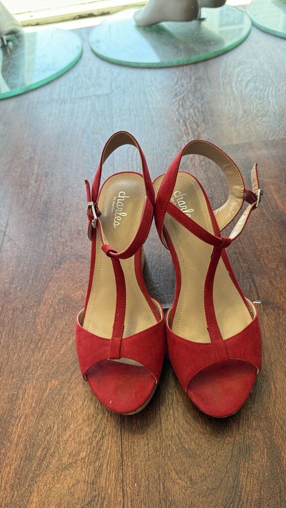 Cork TStrap Wedges