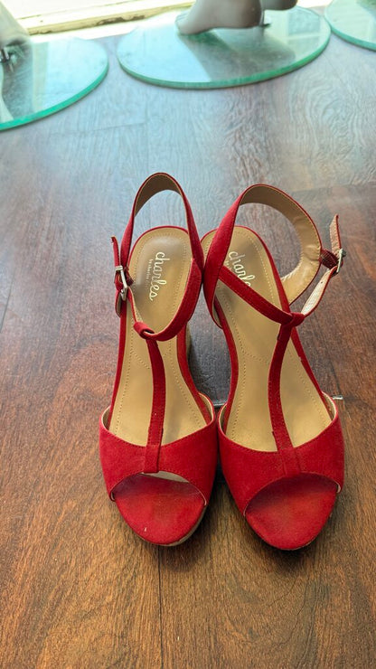 Cork TStrap Wedges