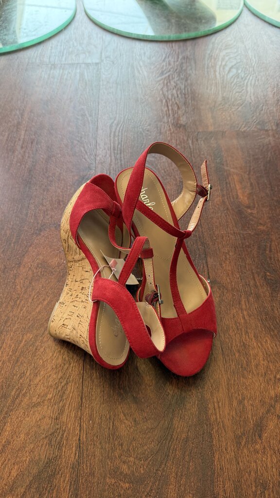 Cork TStrap Wedges