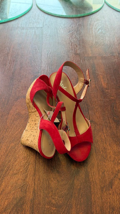 Cork TStrap Wedges
