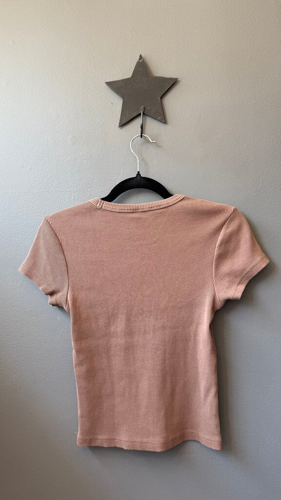 Ribbed Cap Sleeve Baby Tee