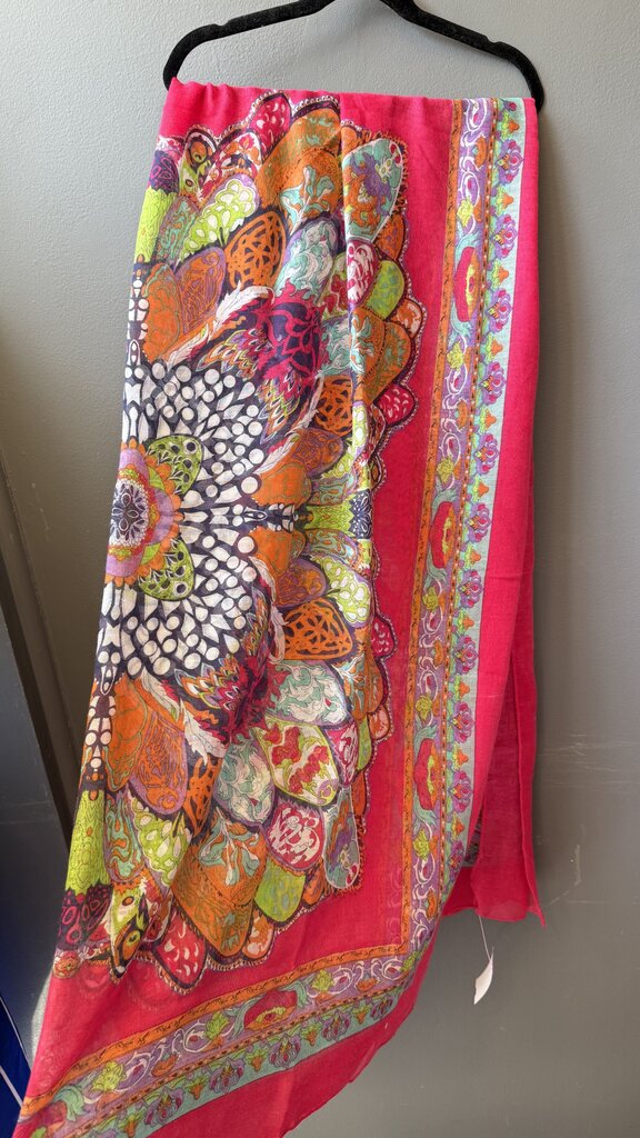 Giant Flower Semi Sheer Scarf