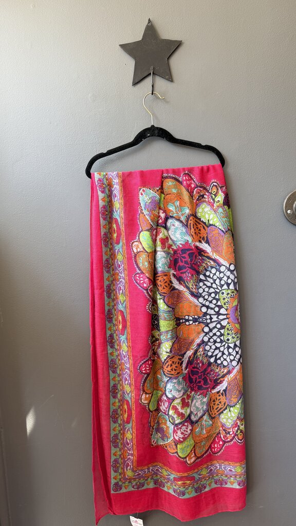 Giant Flower Semi Sheer Scarf