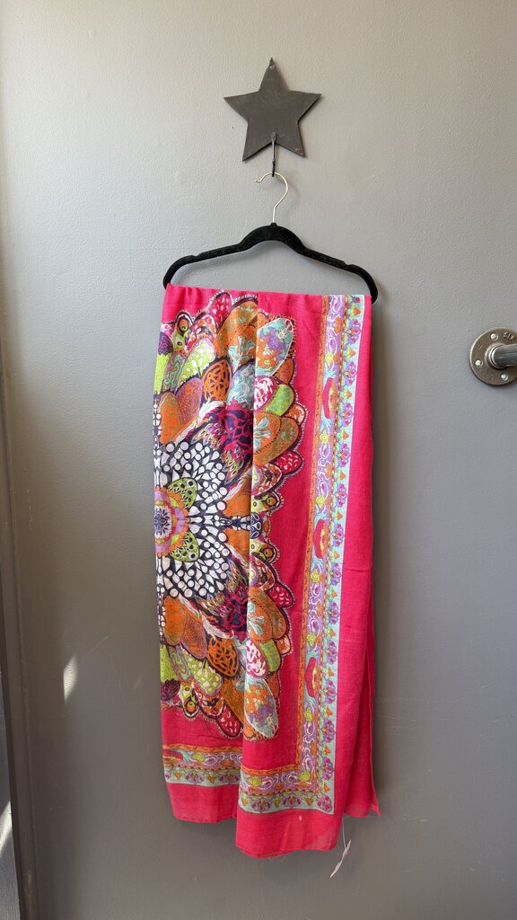 Giant Flower Semi Sheer Scarf