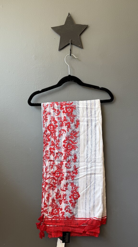Cotton Tassel Corner Scarf Sarong