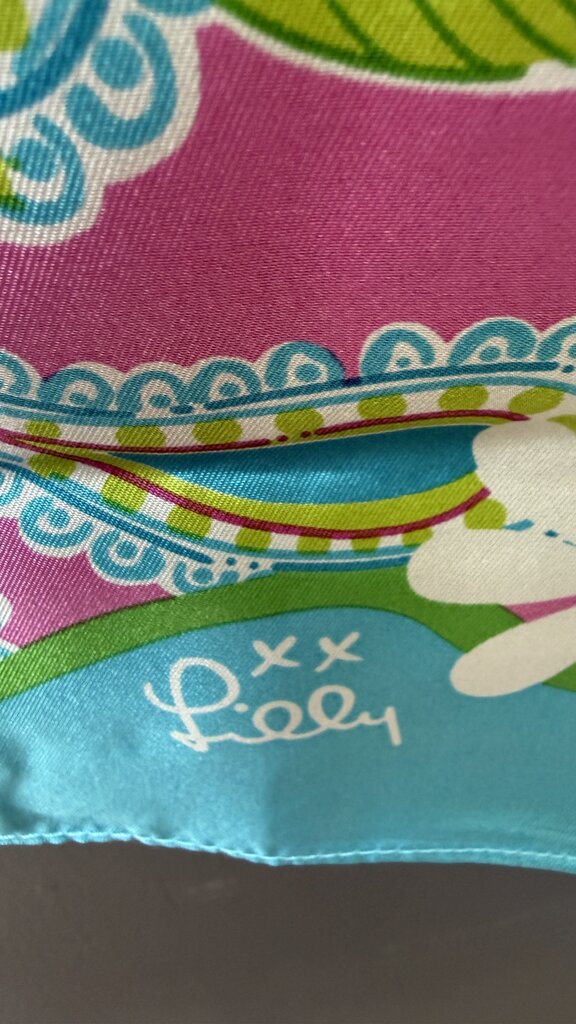 Silk Daisy Paisley Slim Scarf