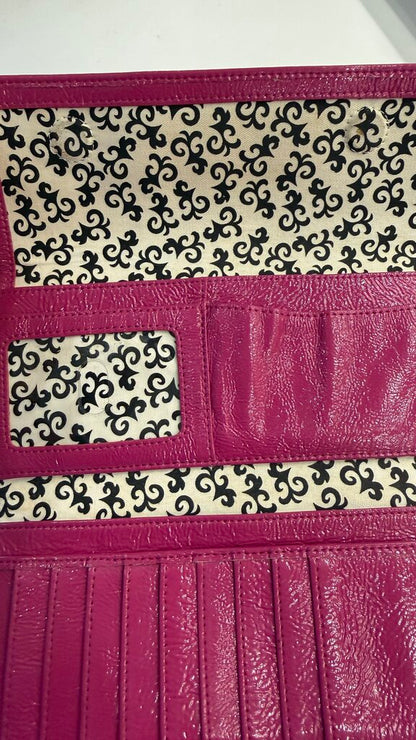 Patent Leather Trifold Wallet