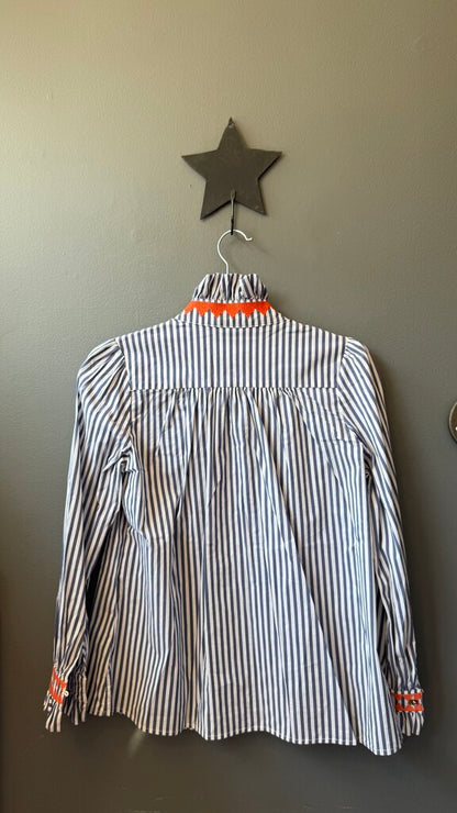 Embroidered Aspen Stripe Blouse