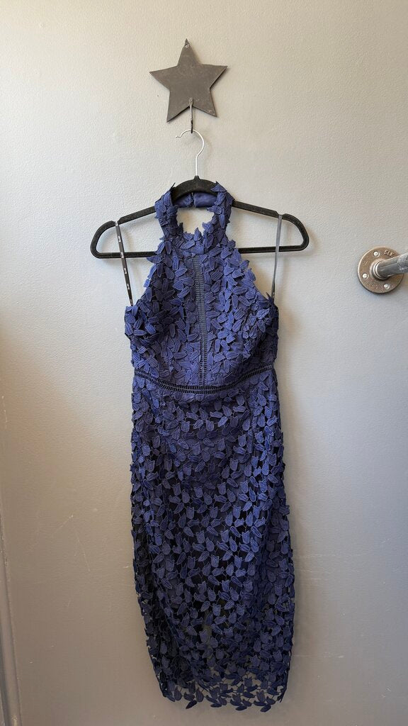 3D Lace Halter Sheath Dress