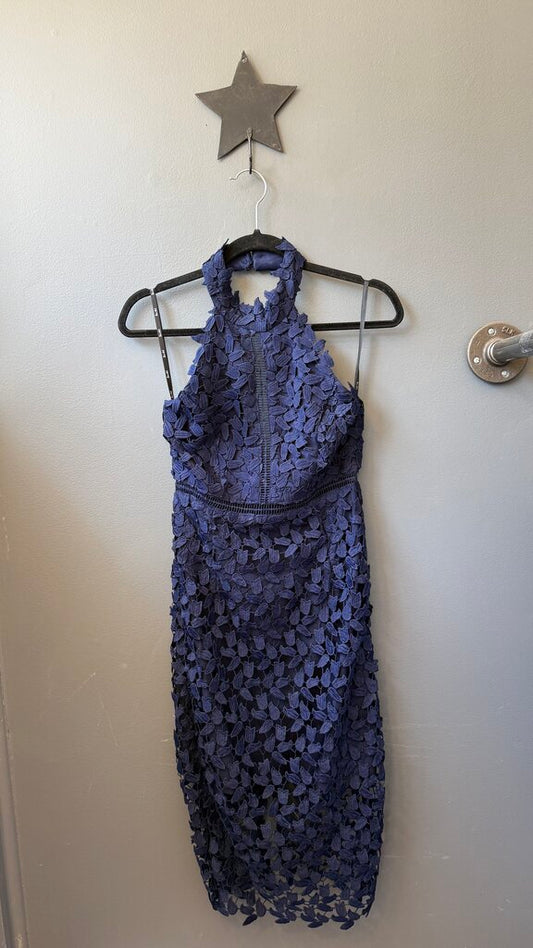 3D Lace Halter Sheath Dress