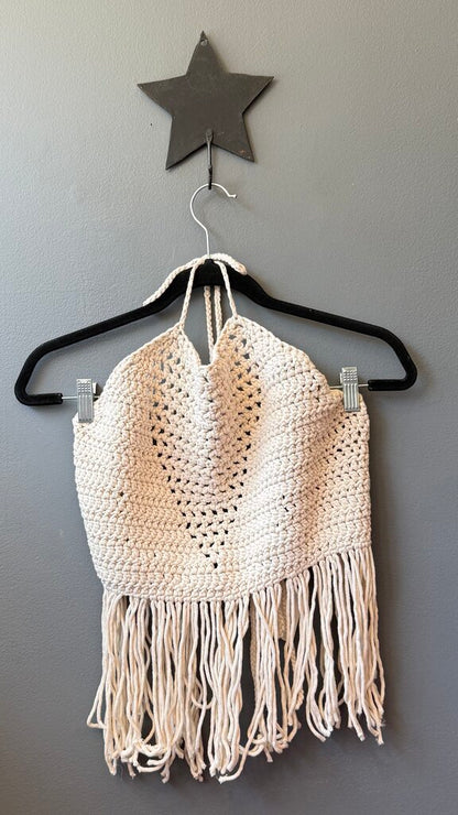 Crochet Backless Halter Top
