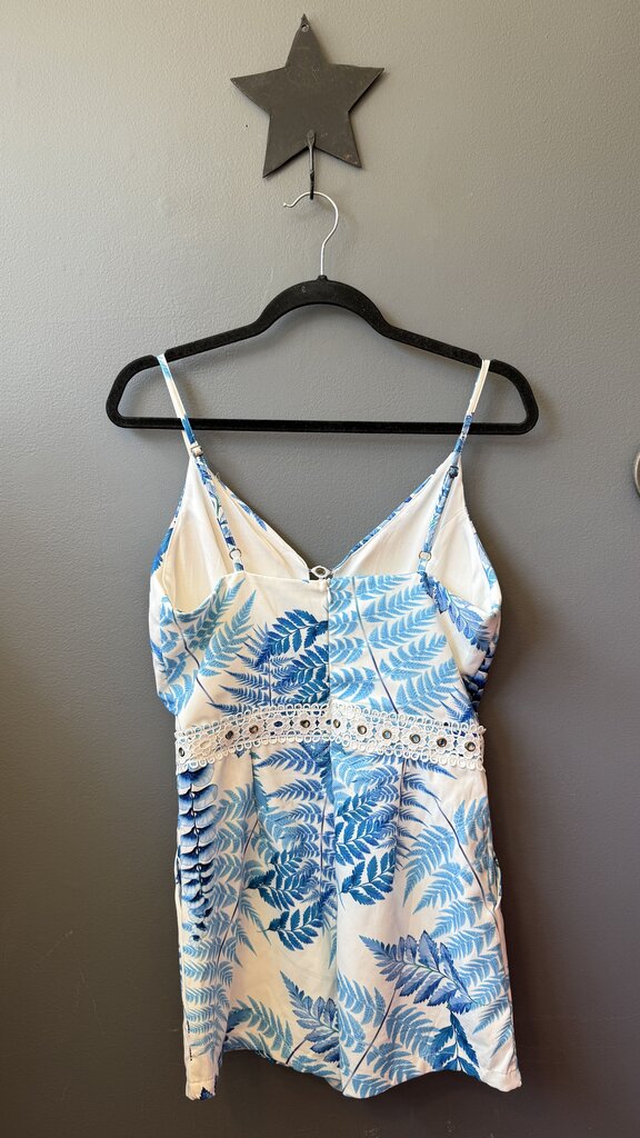 Tropical Eyelet Front Romper