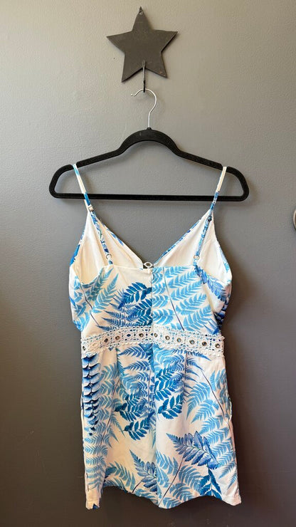 Tropical Eyelet Front Romper