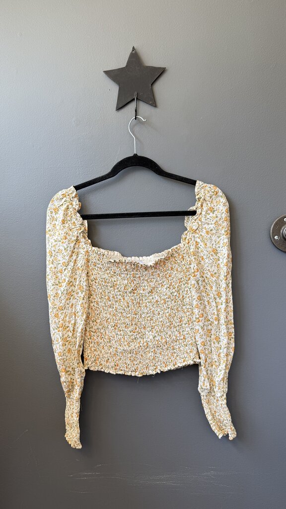Smocked Longsleeve Blouse