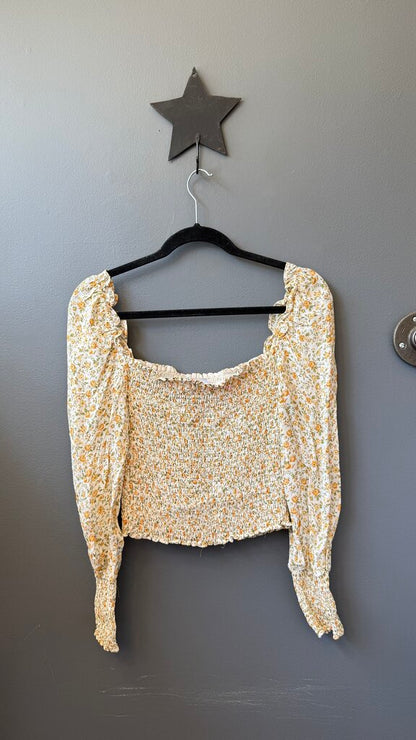 Smocked Longsleeve Blouse