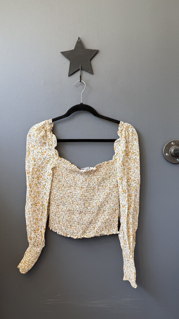 Smocked Longsleeve Blouse