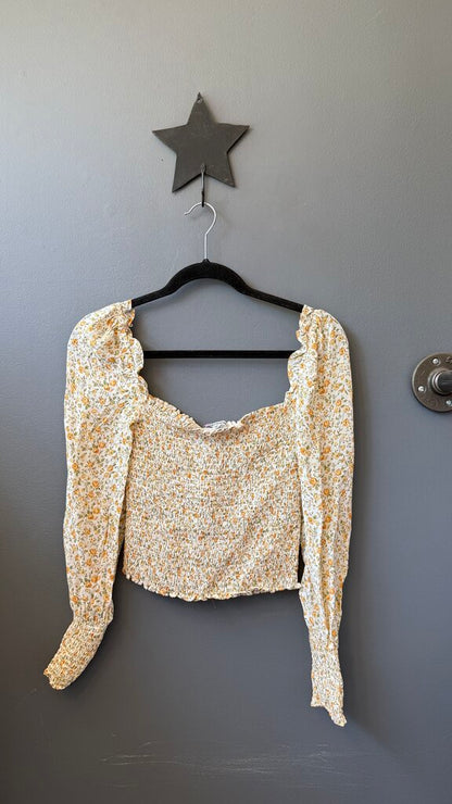Smocked Longsleeve Blouse