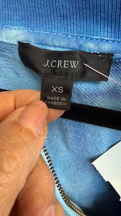 Indigo Dyed 1/4 Zip Pullover Sweatshirt