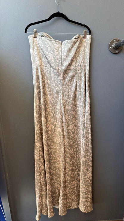 Cowlneck Floral Maxi Gown Dress