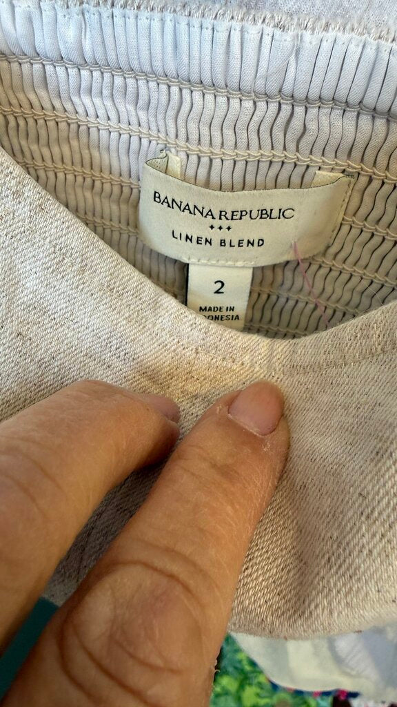 Linen Blend Crop Tank Top