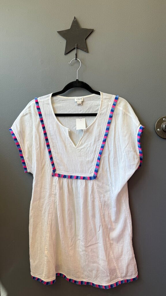 Fringe Trim Gauze Coverup