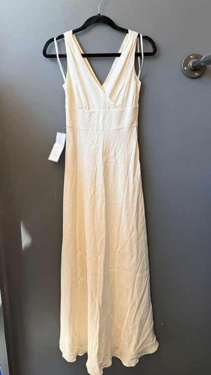 Petite Silk Maxi Gown Dress