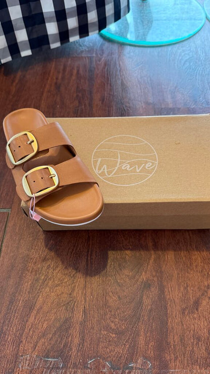 Leather Buckle Sandals