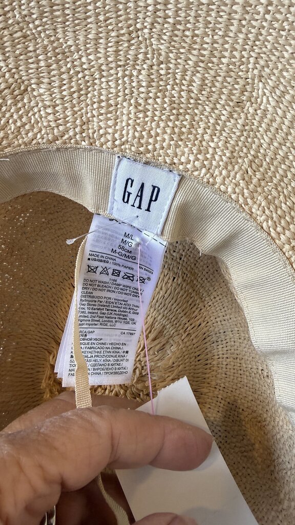 Fringe Hem Wide Brim Straw Hat