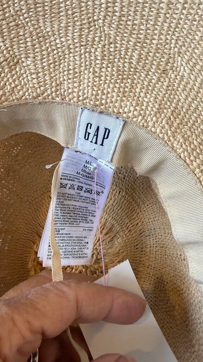 Fringe Hem Wide Brim Straw Hat