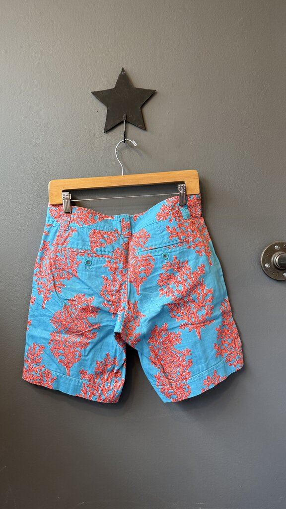 Coral Print Long Shorts