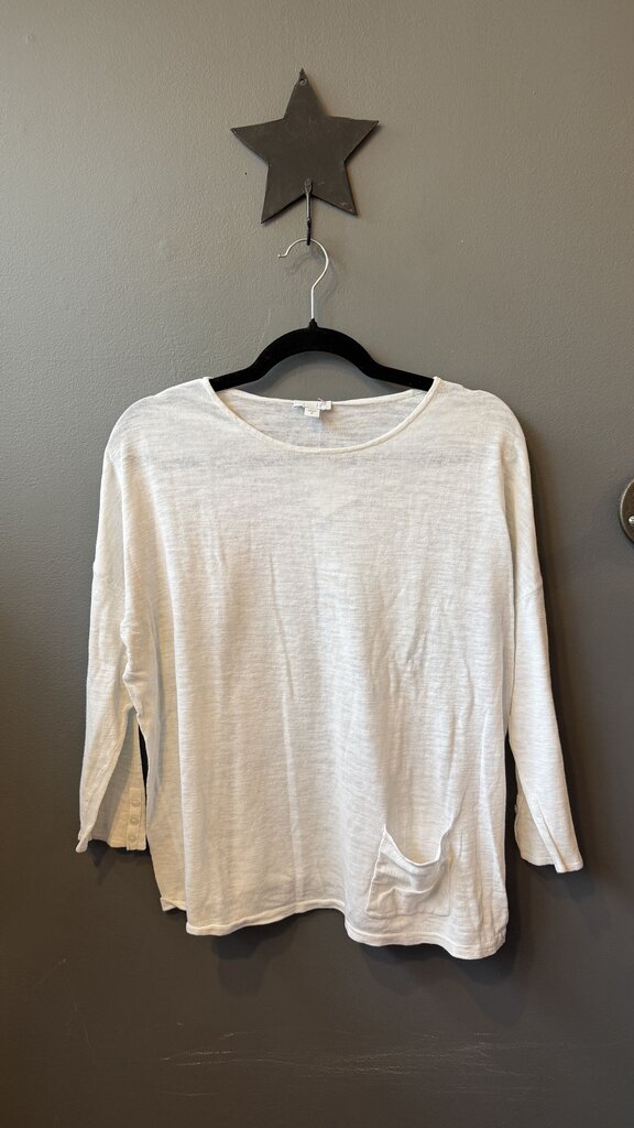 Linen Cotton Mini Pocket Sweater