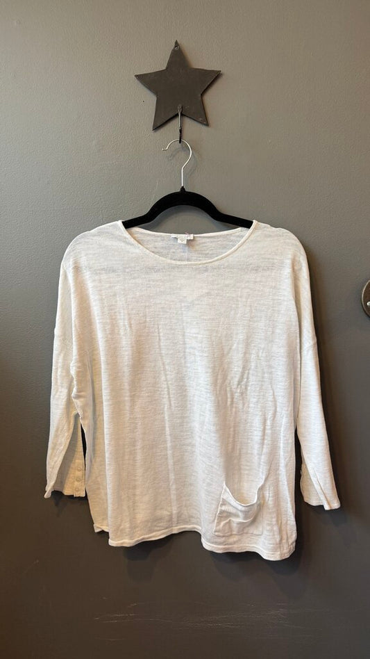 Linen Cotton Mini Pocket Sweater